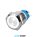 Fém vízálló nyomógomb fehér gyűrű megvilágítással 12V 12x12x7.3mm