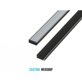   GLALU felületre szerelhető eloxált alumínium LED profil 6x16mm 2020mm fekete