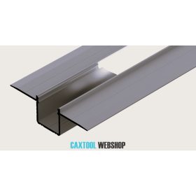 GLALU rejtett alumínium LED profil 12,5x16mm 3000mm fekete