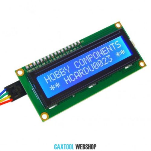 LCD1602 kijelző IIC/I2C kék háttérfény