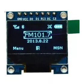 0.96" kék SPI OLED LCD kijelző modul + CSpin 7pin
