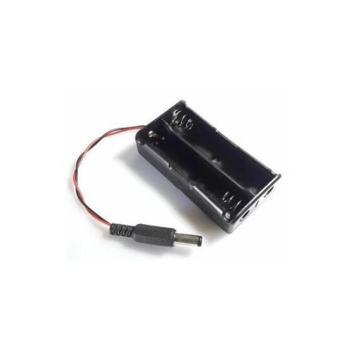 2 x 18650 elemtartó, fedő nélkül DC csatlakozóval