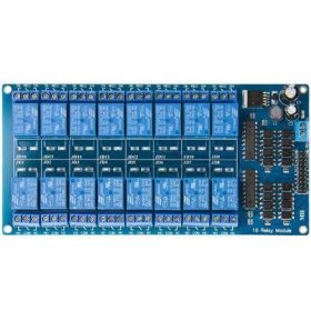   12V 16 csatornás relé modul optocsatolóval LM2576 tápegység