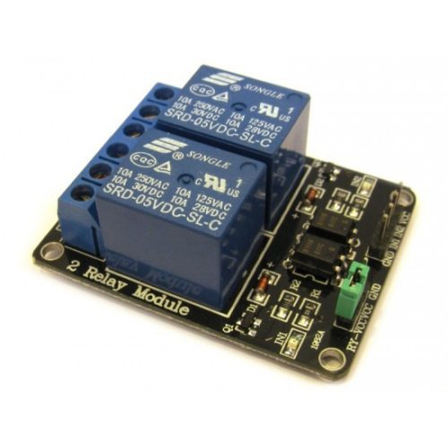 2 csatornás relé modul (optocsatolóval) 12V