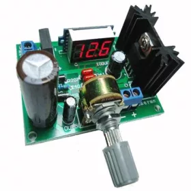   DC Step Down modul LM317 feszültség szabályzó kijelzővel 5V 12V