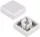Szögletes kupak nyomógombhoz fehér 12x12x7.3mm