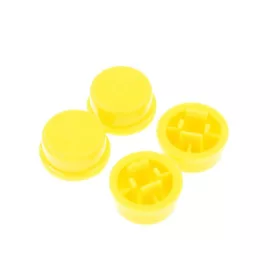 Kerek kupak nyomógombhoz sárga 6x6x7.3mm