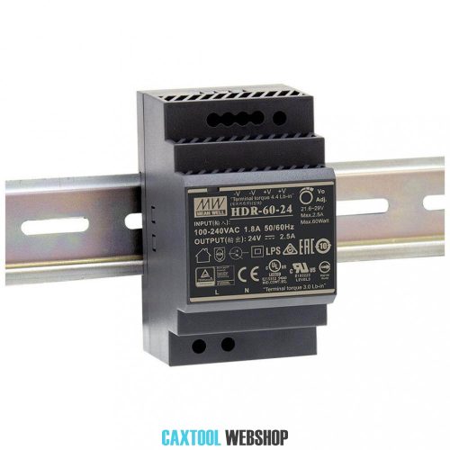 Mean Well tápegység HDR-60-12 54W 12V  4,5A