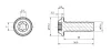 B8 központi csavar torx M7x25