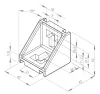 B10 sarokelem 45x45 alumínium profilhoz