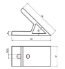 B10 sarokelem 45 fok 45x45 mm, 10-es horonyhoz