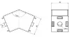 B10 sarokelem 135 fok 45x45 mm, 10-es horonyhoz