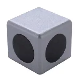 B10 kockaösszekötő 45x45 mm, 2D, 10-es horonyhoz, szettben