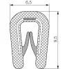 PVC élvédő profil 1-2 mm fehér