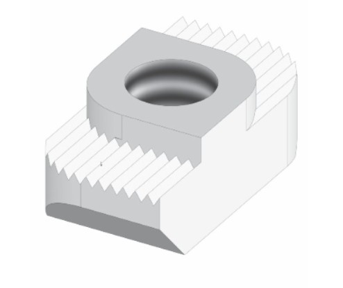 B10 horonyanya 19x9,7x8,8 mm, M6 10-es horonyhoz